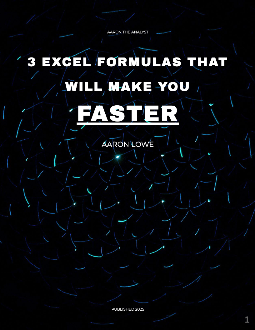 3 Excel Formulas That Will Make You Faster